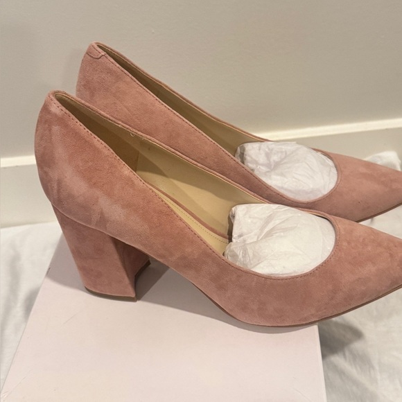 Nine West Women’s Pink Suede Udele Dress Pumps, women’s shoes pump, Heel size 9 - Picture 6 of 14